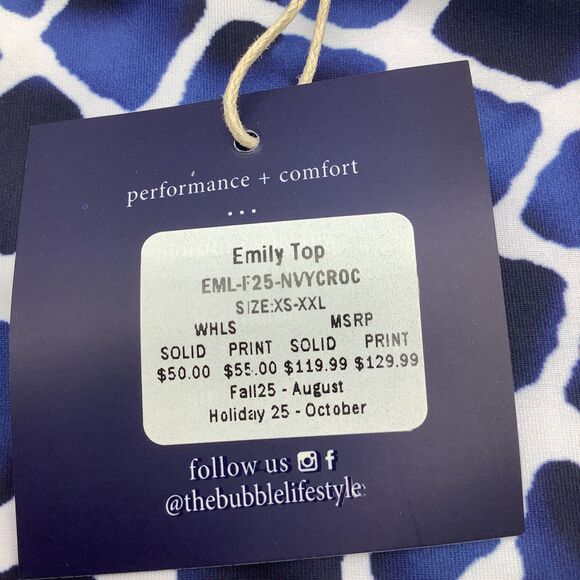 The Bubble Womens Emily‎ Tank Top Blue Size Medium NWT - Picture 6 of 9